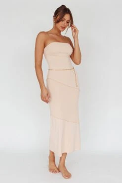 Making Headlines Strapless Midi Dress Cream -Trend Whisper ST3584B02 20CREAM 8