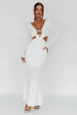 Dress Codes Cut-Out Maxi Dress White