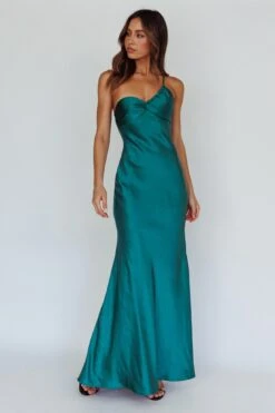 Twilight Tango One-Shoulder Maxi Dress Forest Green -Trend Whisper ST3908H 20FOREST 20GREEN 2