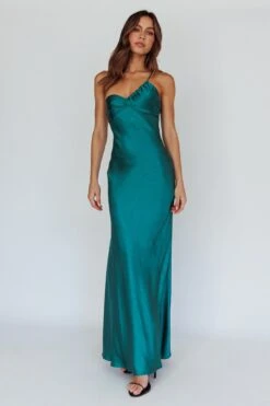 Twilight Tango One-Shoulder Maxi Dress Forest Green -Trend Whisper ST3908H 20FOREST 20GREEN 5