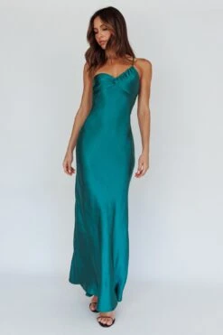 Twilight Tango One-Shoulder Maxi Dress Forest Green -Trend Whisper ST3908H 20FOREST 20GREEN 6