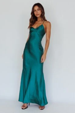 Twilight Tango One-Shoulder Maxi Dress Forest Green -Trend Whisper ST3908H 20FOREST 20GREEN 8