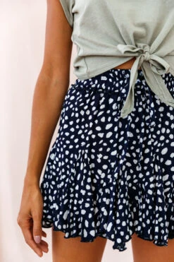 Robyn Flounce Polka Dot Mini Skirt Navy -Trend Whisper photo 1794 14254b14 s navy