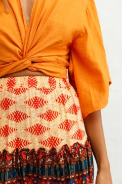 Alexi Mini Skirt Aztec Print Red -Trend Whisper photo 246 25292b14 s red 25343d02 tan 1