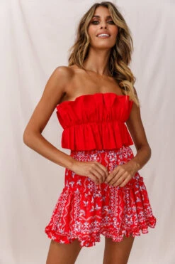 Alexi Mini Skirt Red -Trend Whisper photo 662 26835b red 25292b11 s red